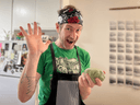 Pieter in the kitchen